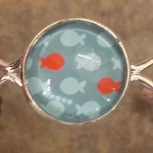 Jamberry Blue Fish Red Fish Cuff Bracelet